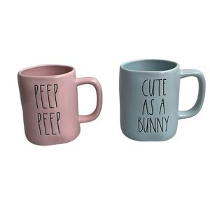 Rae Dunn Easter Mugs - Set Of 2-Peep Peep | Cute as a Bunny - New!